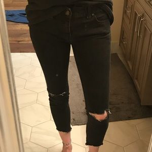 CROPPED FREE PEOPLE BLACK JEAN 🖤🖤